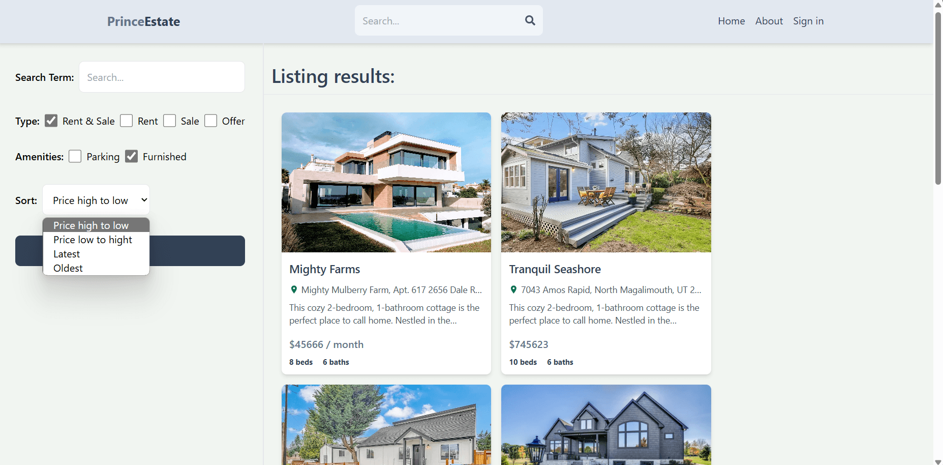 Real Estate Website