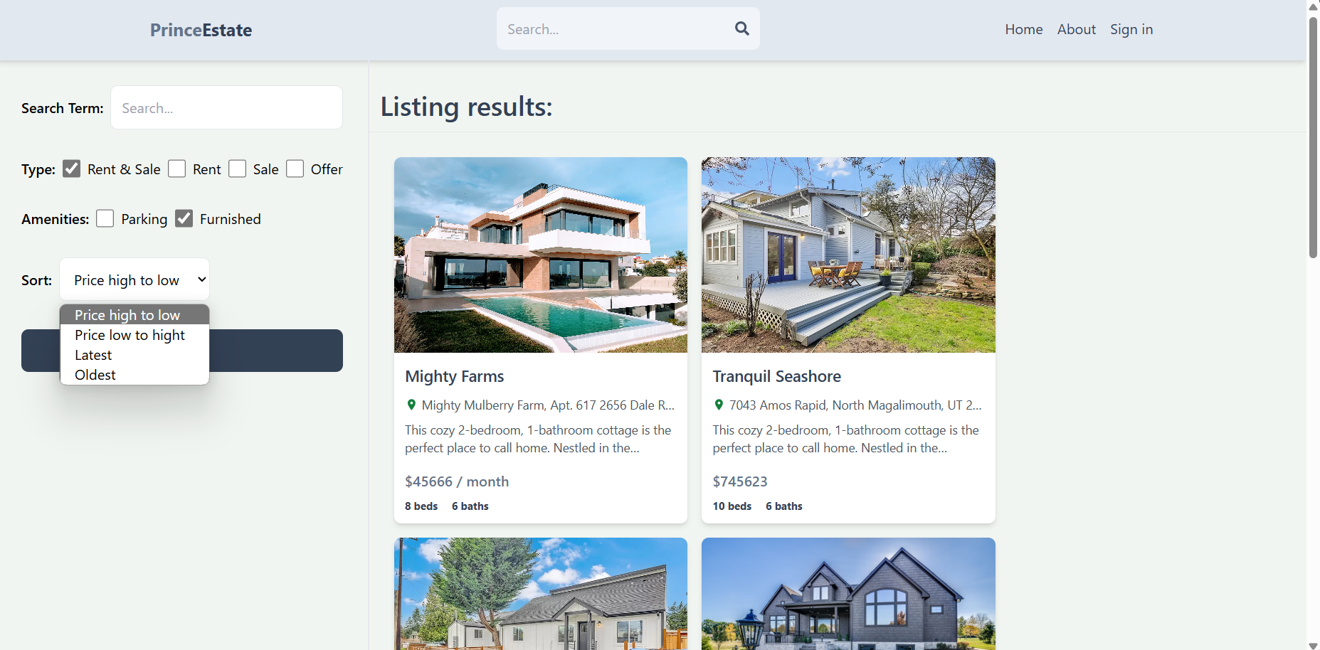 Real Estate Website